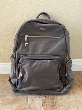 Tumi Voyager Dark Taupe Backpack with Multiple Zip Pockets